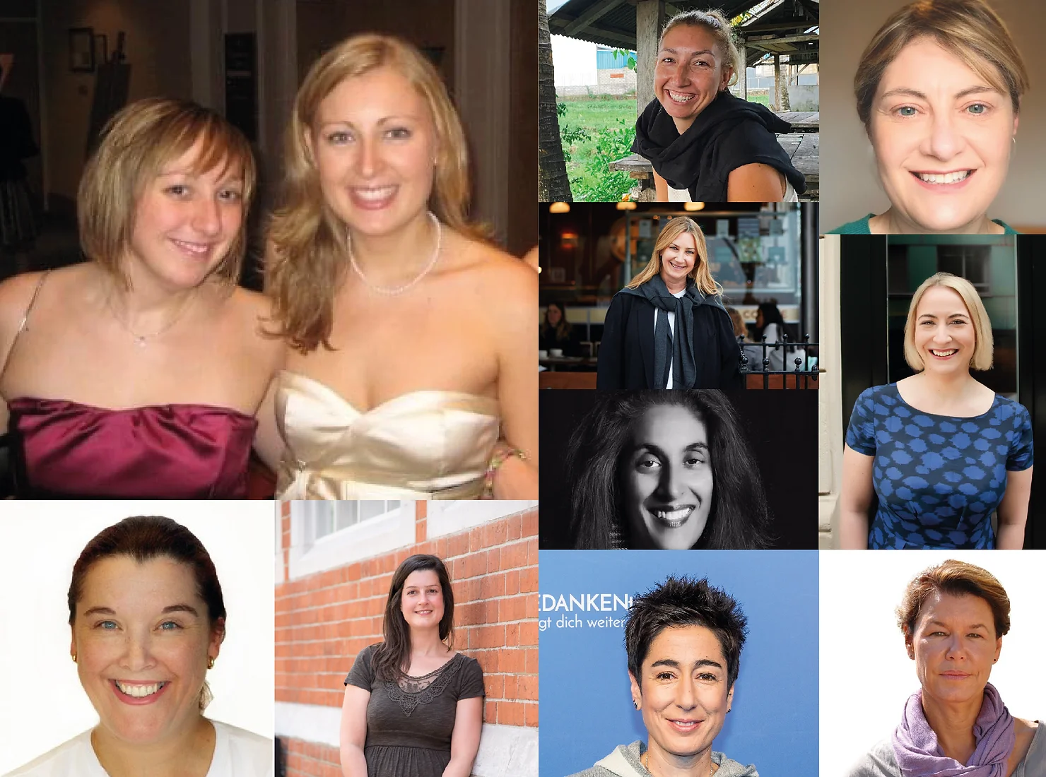 Collage of photos showing all the women who have inspired the Jack & Grace team