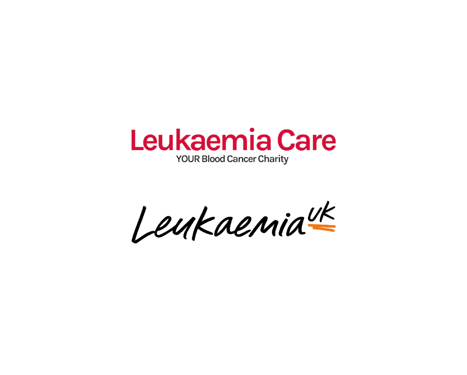 Leukaemia Care and Leukaemia UK logos